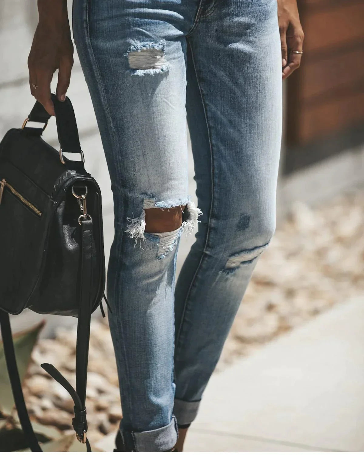 Stilla | Lyseblå Ripped Jeans