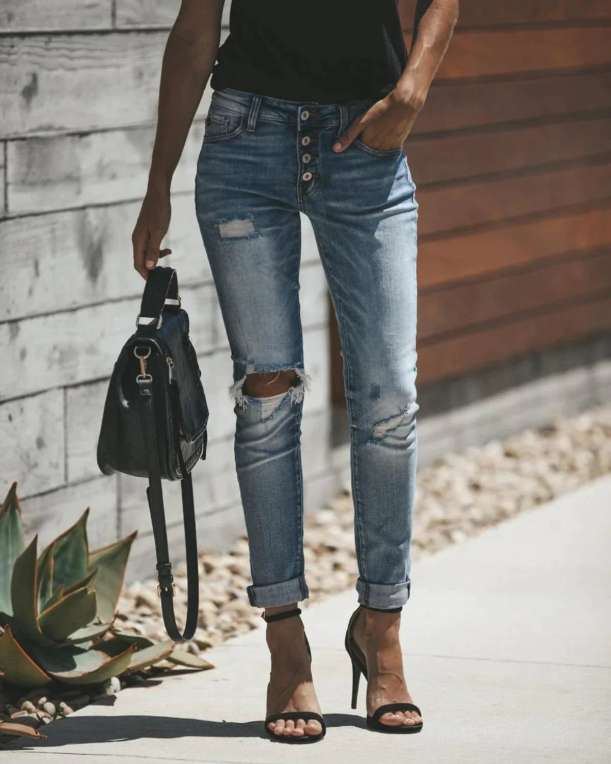 Stilla | Lyseblå Ripped Jeans