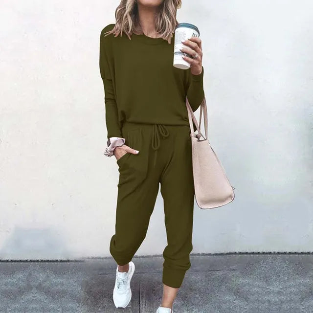 Stilla | Træningssæt med kortærmet overdel bukser Løs Afslappet Loungewear