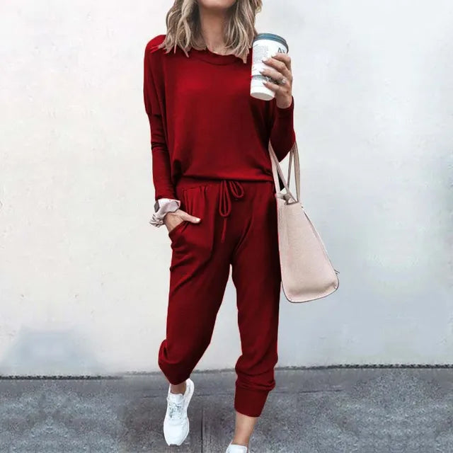 Stilla | Træningssæt med kortærmet overdel bukser Løs Afslappet Loungewear