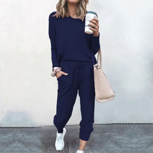 Stilla | Træningssæt med kortærmet overdel bukser Løs Afslappet Loungewear