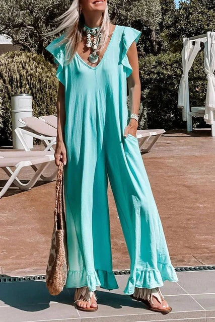 Stilla | Gedronget Jumpsuit Med Bred Ben