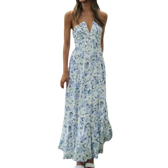 Stilla | Boho Sommerkjole I Silke Gazebo Med Stropper