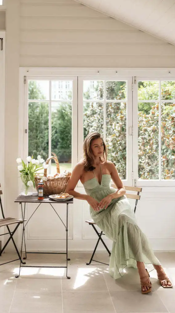 Stilla | Boho Sommerkjole I Silke Gazebo Med Stropper