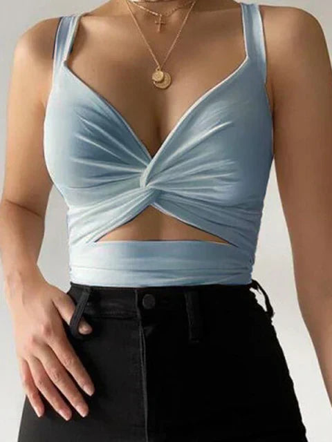 Stilla | Ærmeløs Crop Tops Korte Sexede Mode