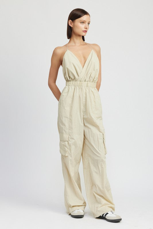 Stilla | Strop Cargo Jumpsuit
