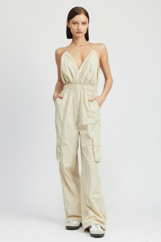 Stilla | Strop Cargo Jumpsuit