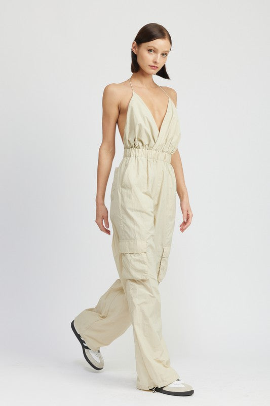Stilla | Strop Cargo Jumpsuit