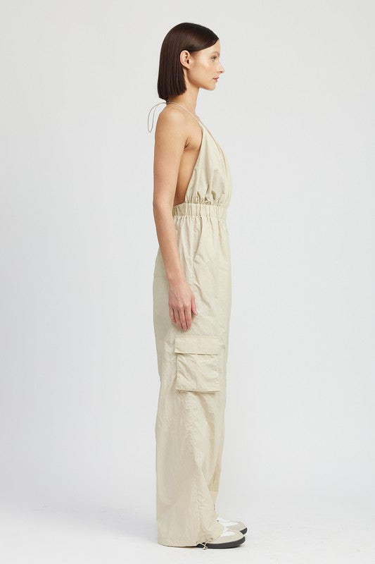 Stilla | Strop Cargo Jumpsuit