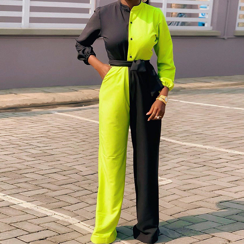 Dame Casual Jumpsuit med kontrastdesign Stilla