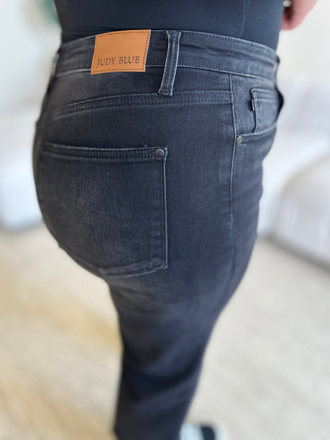 Stilla | Blå Fulde Størrelse Høj Talje Knap Flyn Jeans