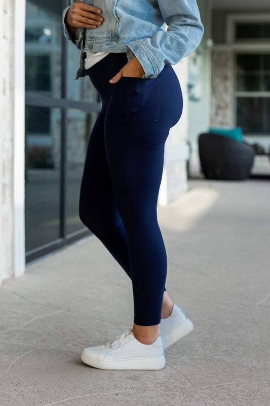 Stilla | Fleece Hel Længde Med Lomme Leggings