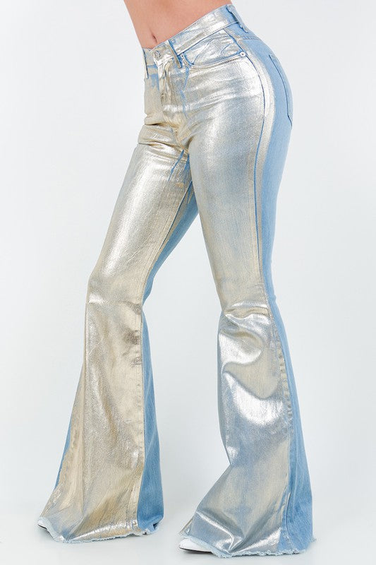 Stilla | Bundjeans I Guldfolie