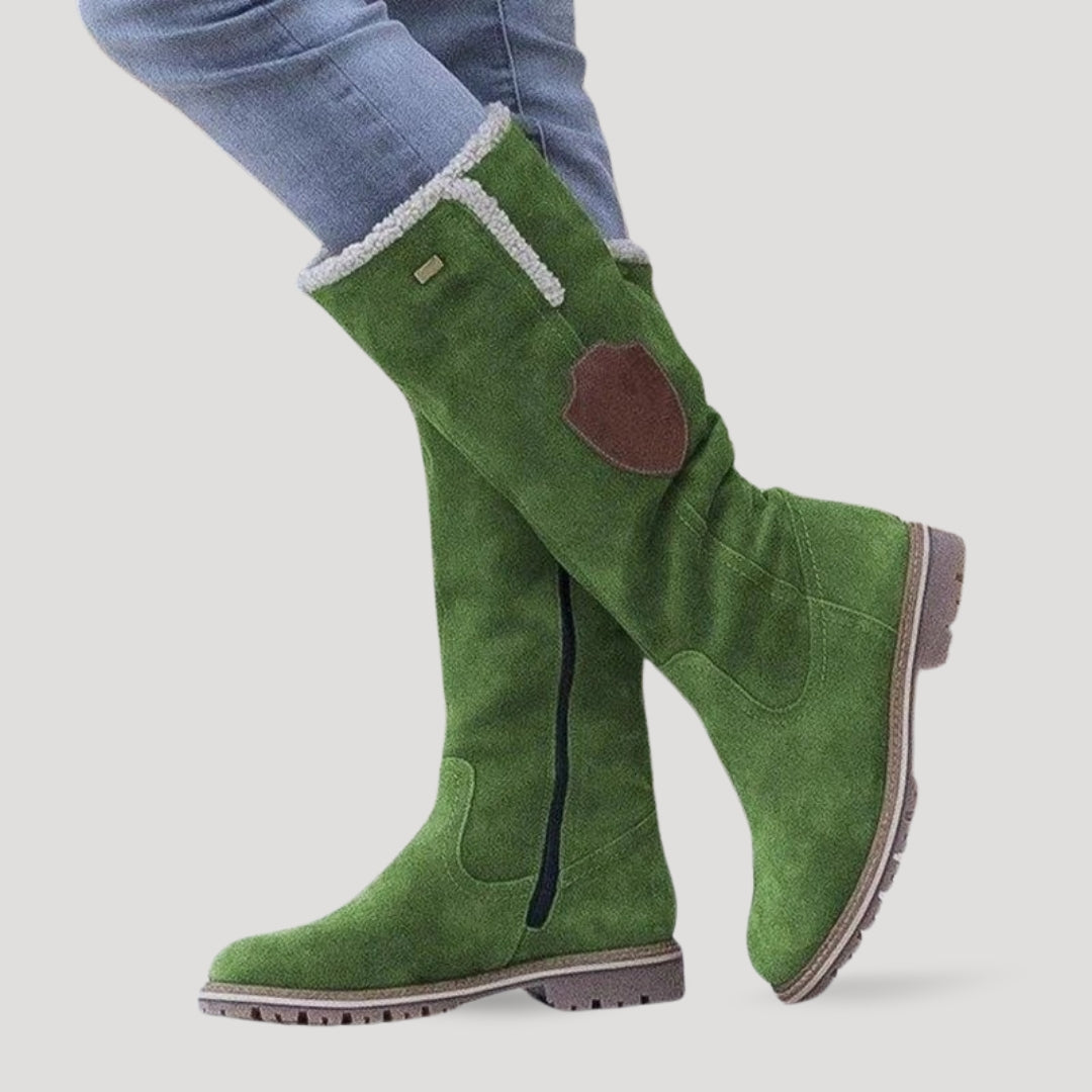 Stilla | Rugged Suede Knæstøvler
