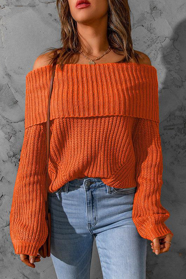 Stilla | Curl up and Get Cozy Off Shoulder Strik Trøje