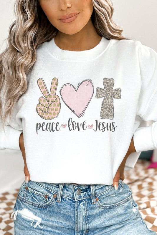 Stilla | Peace Love Jesus Grafisk Sweatshirt