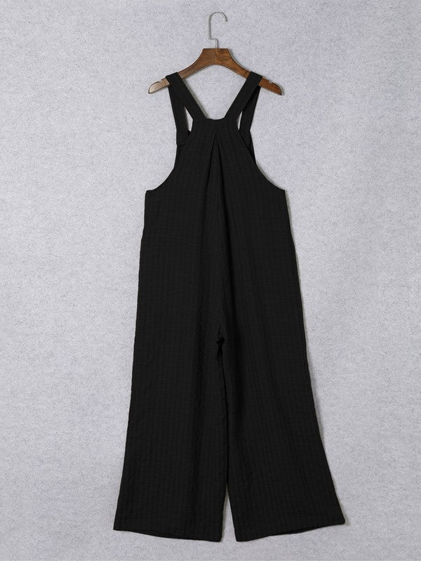 Stilla | Plisseret Bred Benet Lommer Jumpsuit