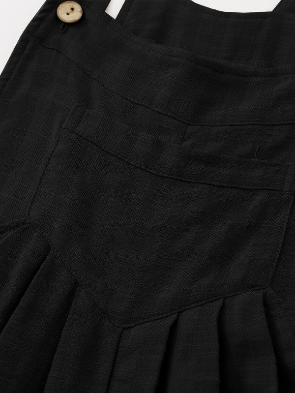 Stilla | Plisseret Bred Benet Lommer Jumpsuit
