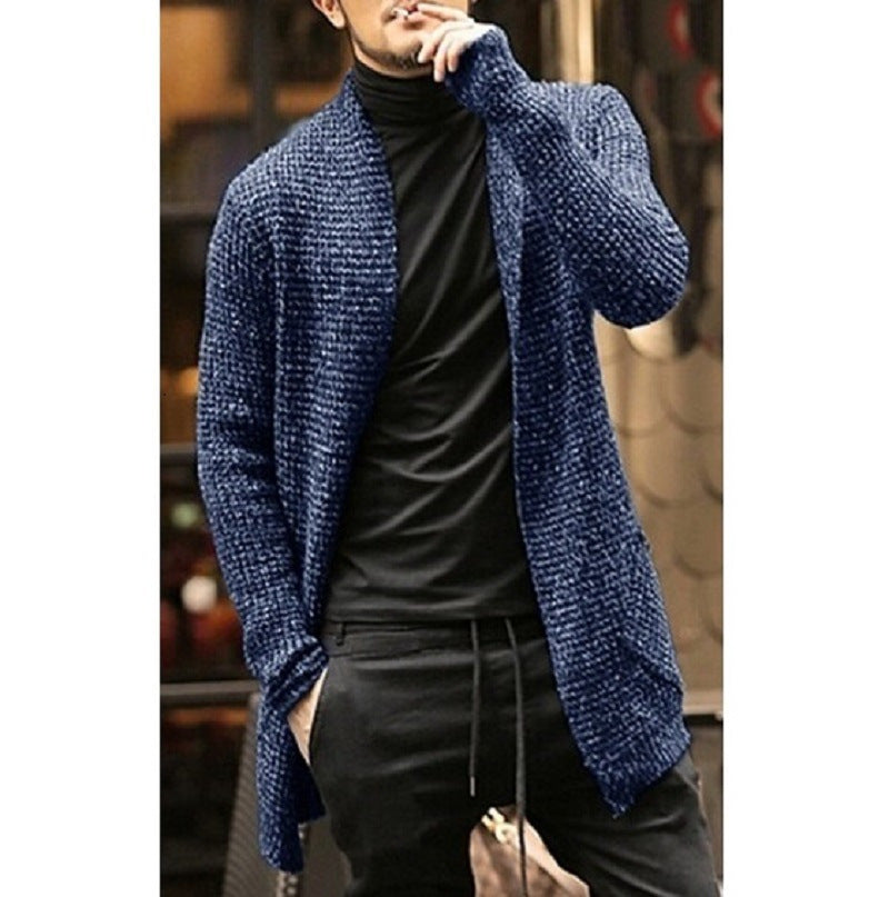 Herrer casual cardigan i groft strik Stilla