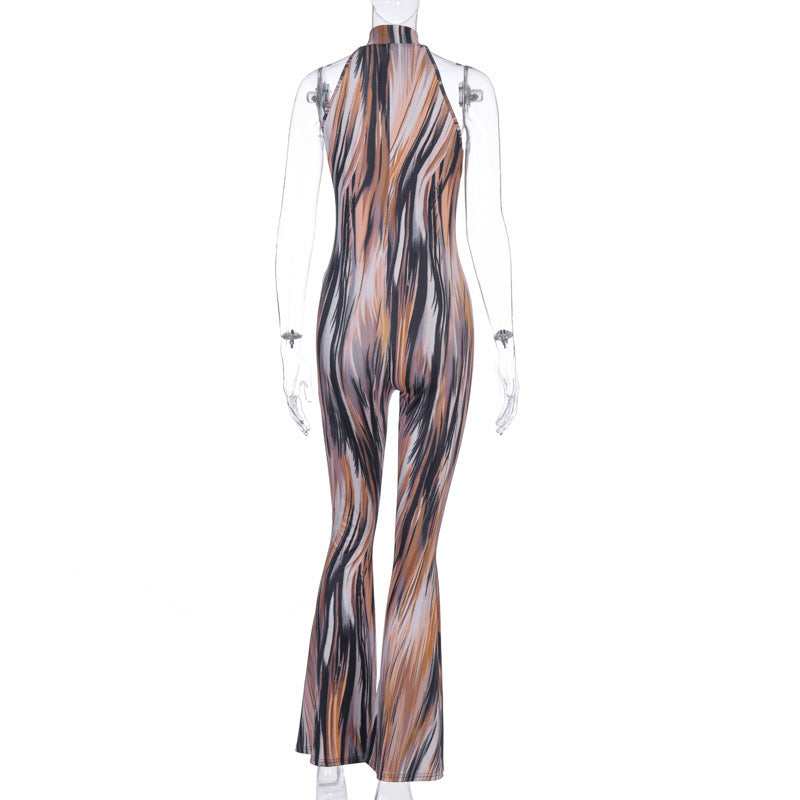 Stilla | Brun Halterneck Jumpsuit