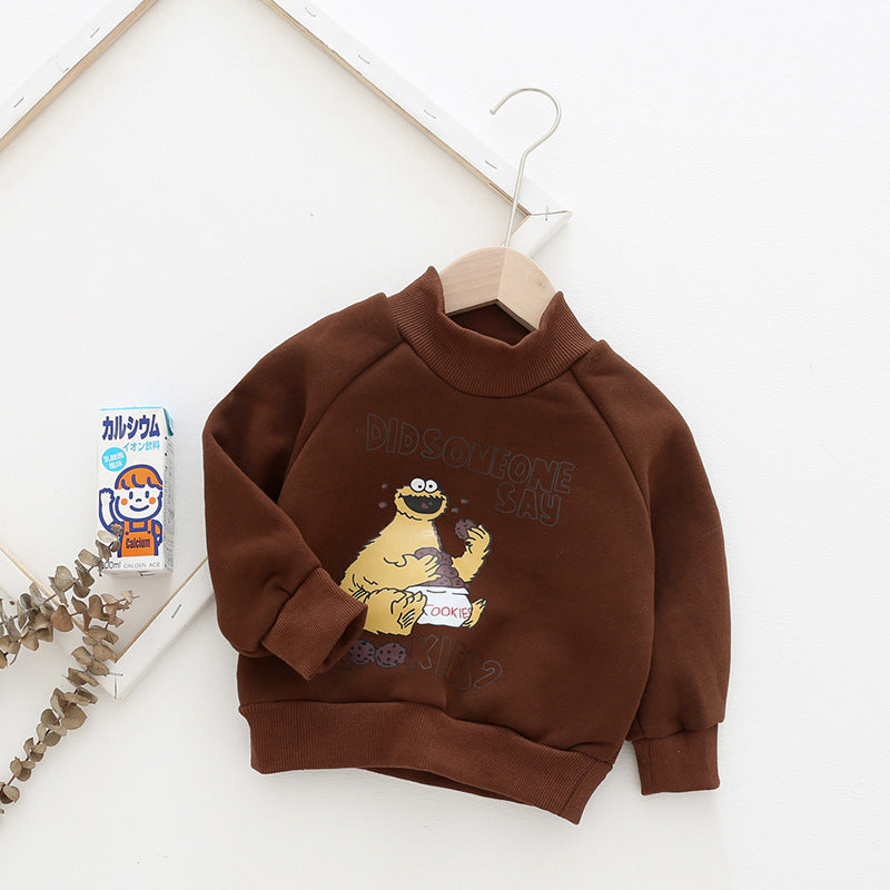 Børns grafiske trykte mock neck sweatshirt Stilla