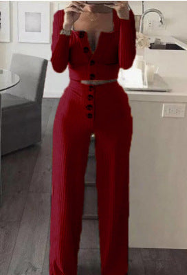 Dame jumpsuit med knapdetaljer og tætsiddende pasform Stilla