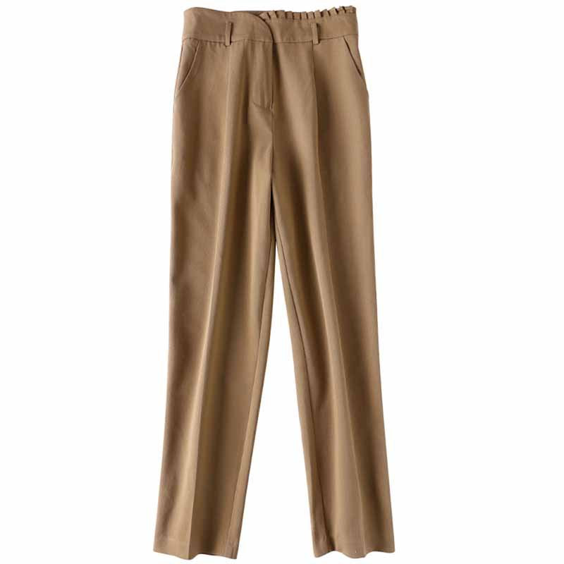 Dame elegant jakkesætsbukser med smal pasform og folder Stilla