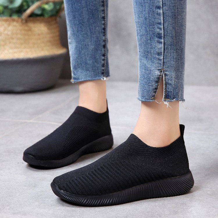 Dame Åndbare Slip-On Sneakers med elastisk Overdel Stilla