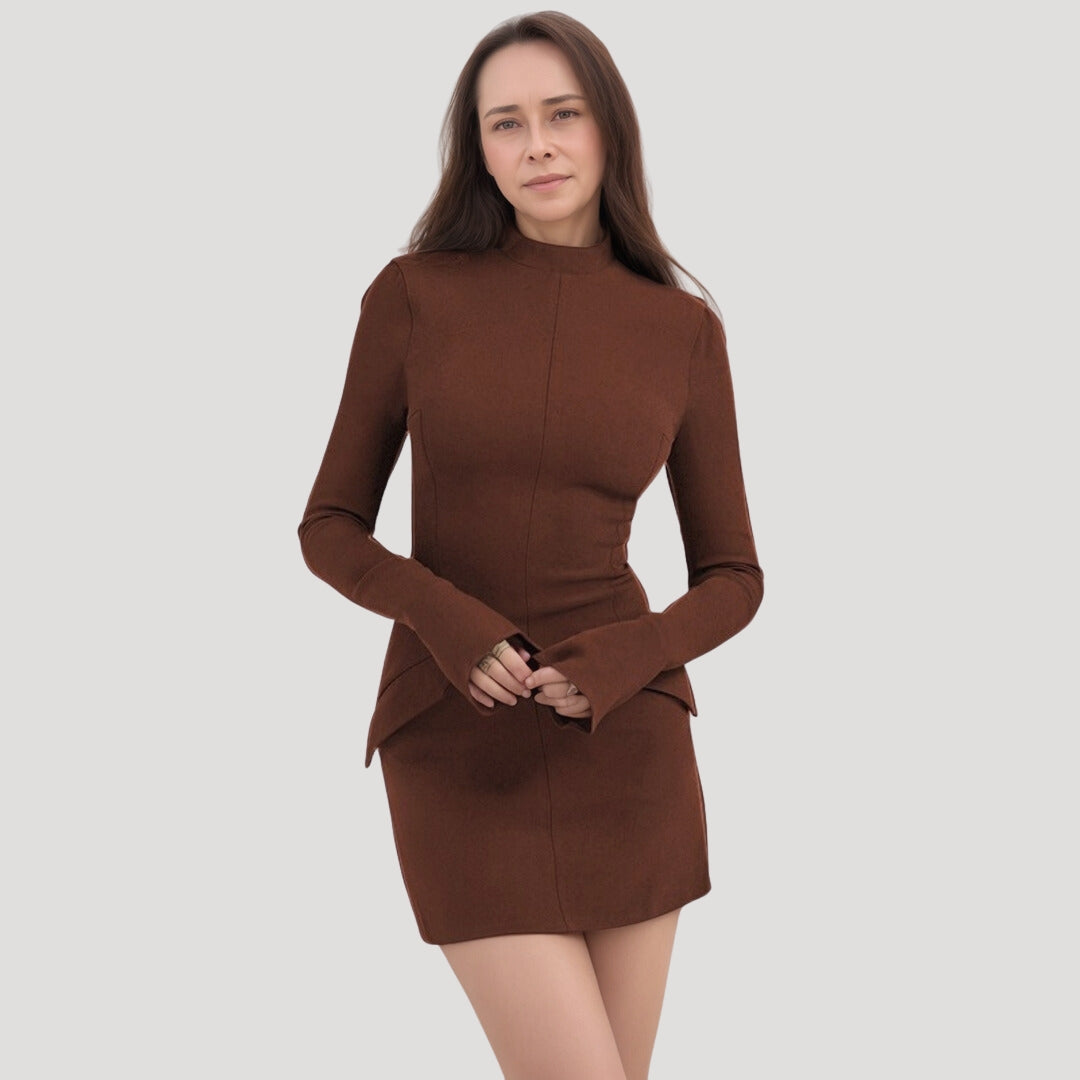 Stilla | Kvindernes Langærmet Mini Bodycon Kjole