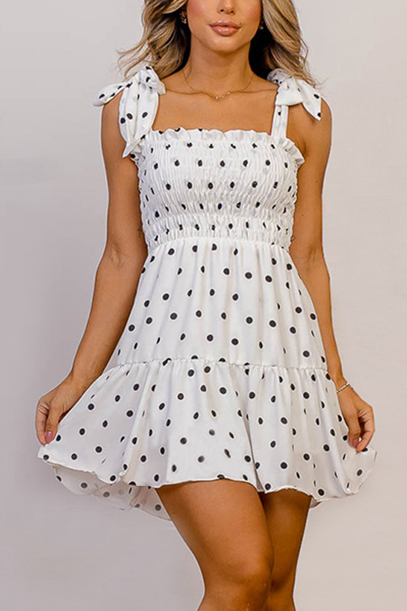 Stilla | Depend on You Polka Dot Print Mini Kjole