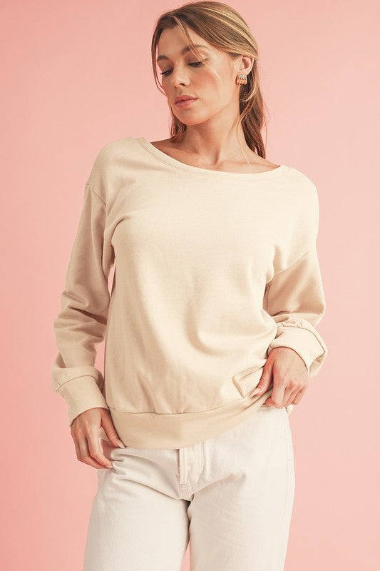 Stilla | Svedtrøje med rundhalset Bordeaux med butterfly og Dewback