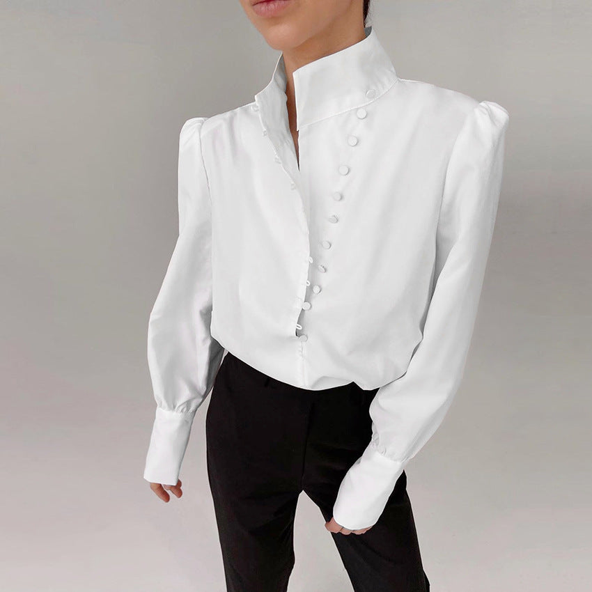 Stilla | Victoriansk inspireret bluse med høj krave