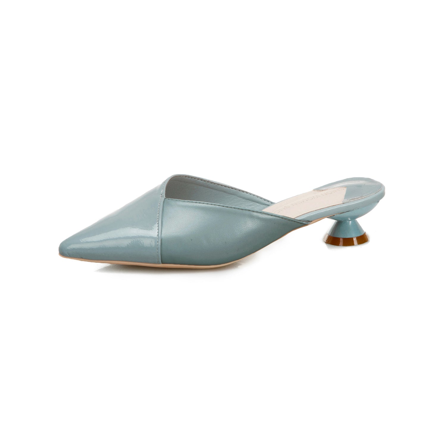 Dame Slingback Mules med spids tåform og trendy blokhæl Stilla