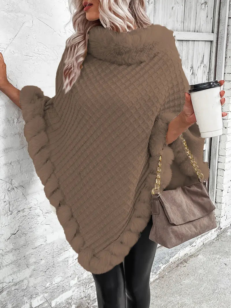 Stilla | Striktrøje Poncho-stil