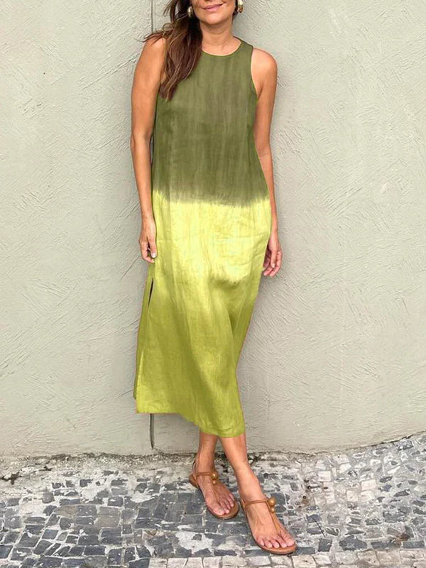 Stilla | Comfy Afslappet Lang Kjole Med Tie Dye Printets Afslappede Charme