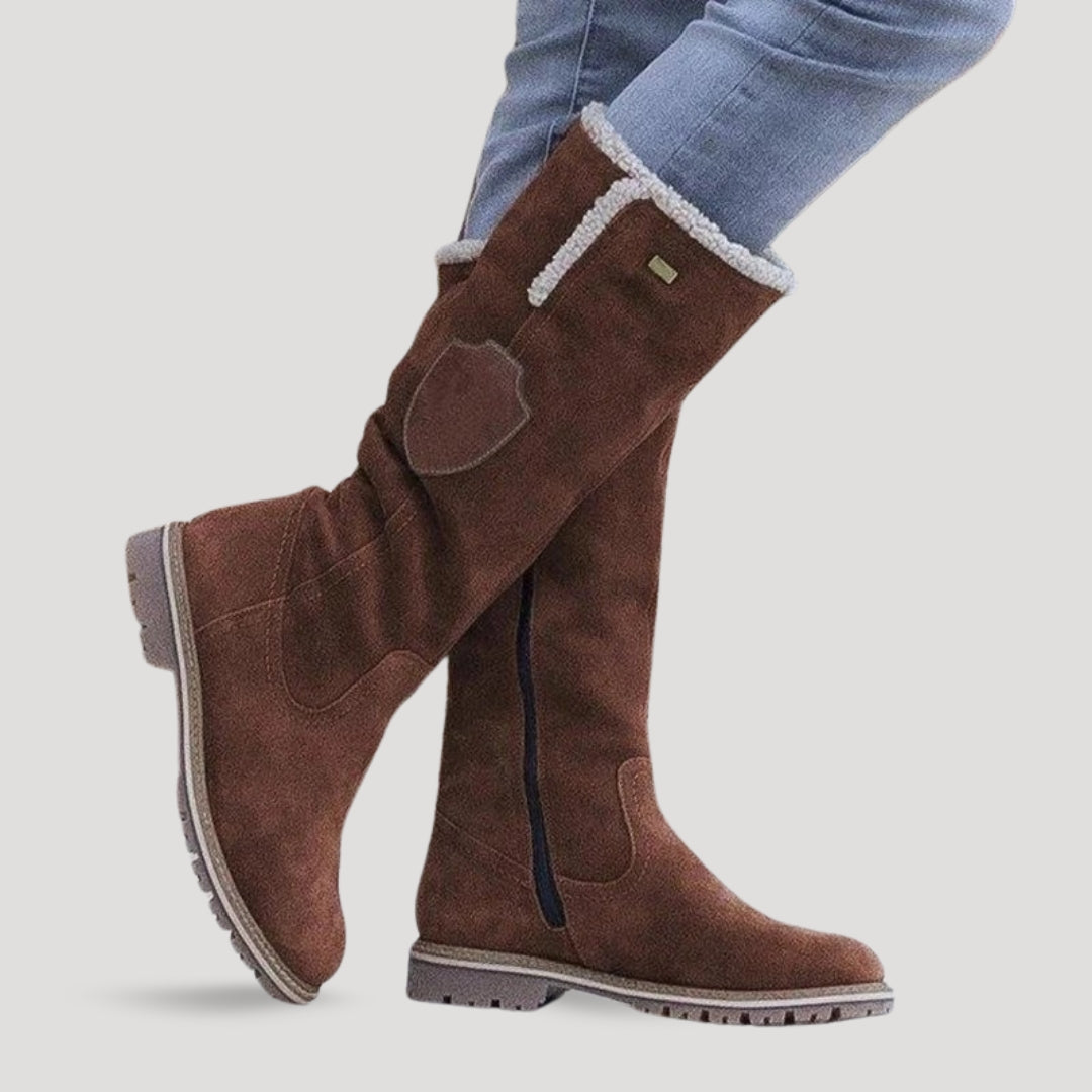 Stilla | Rugged Suede Knæstøvler