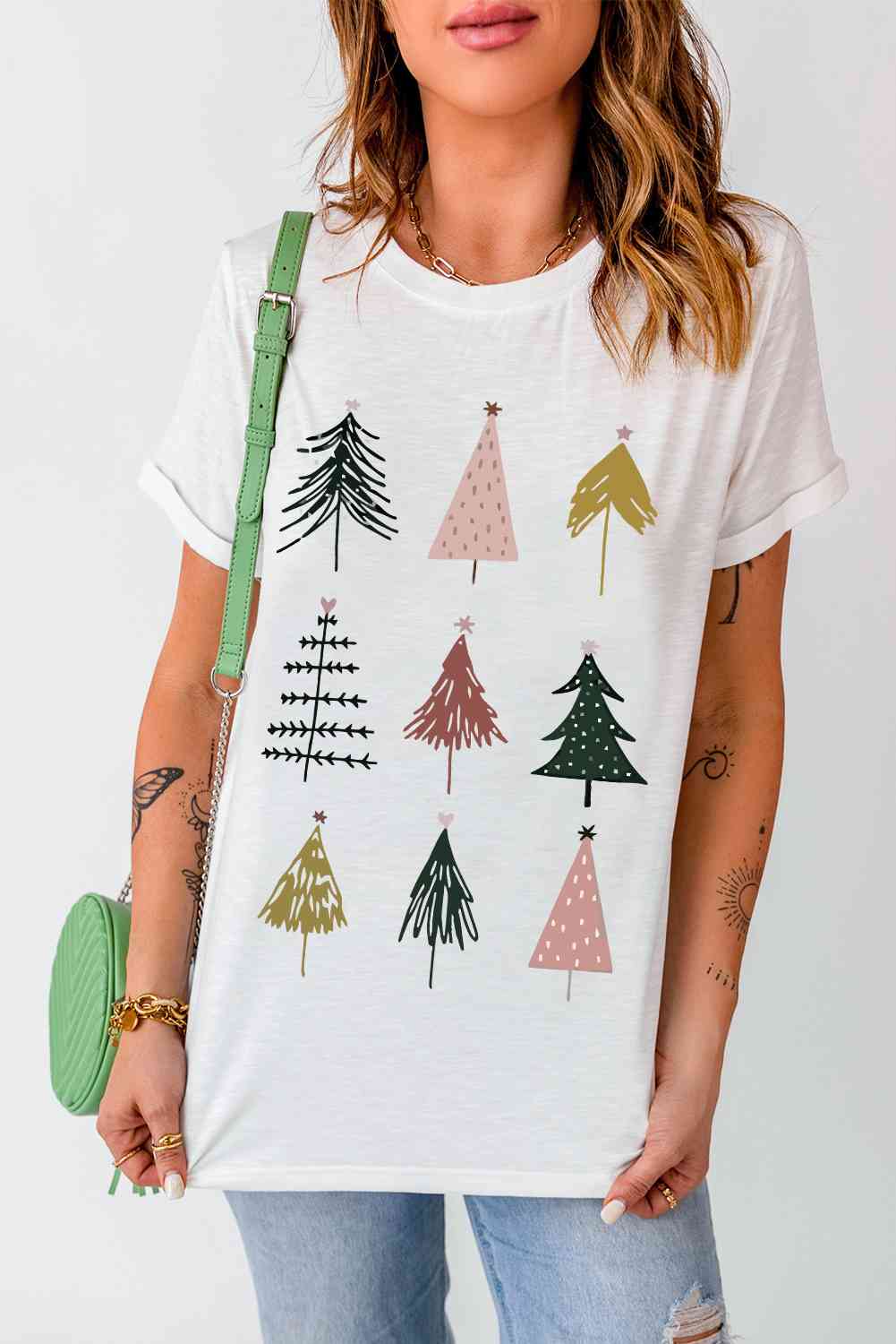 Stilla | Træ Grafik Kortærmet T-shirt