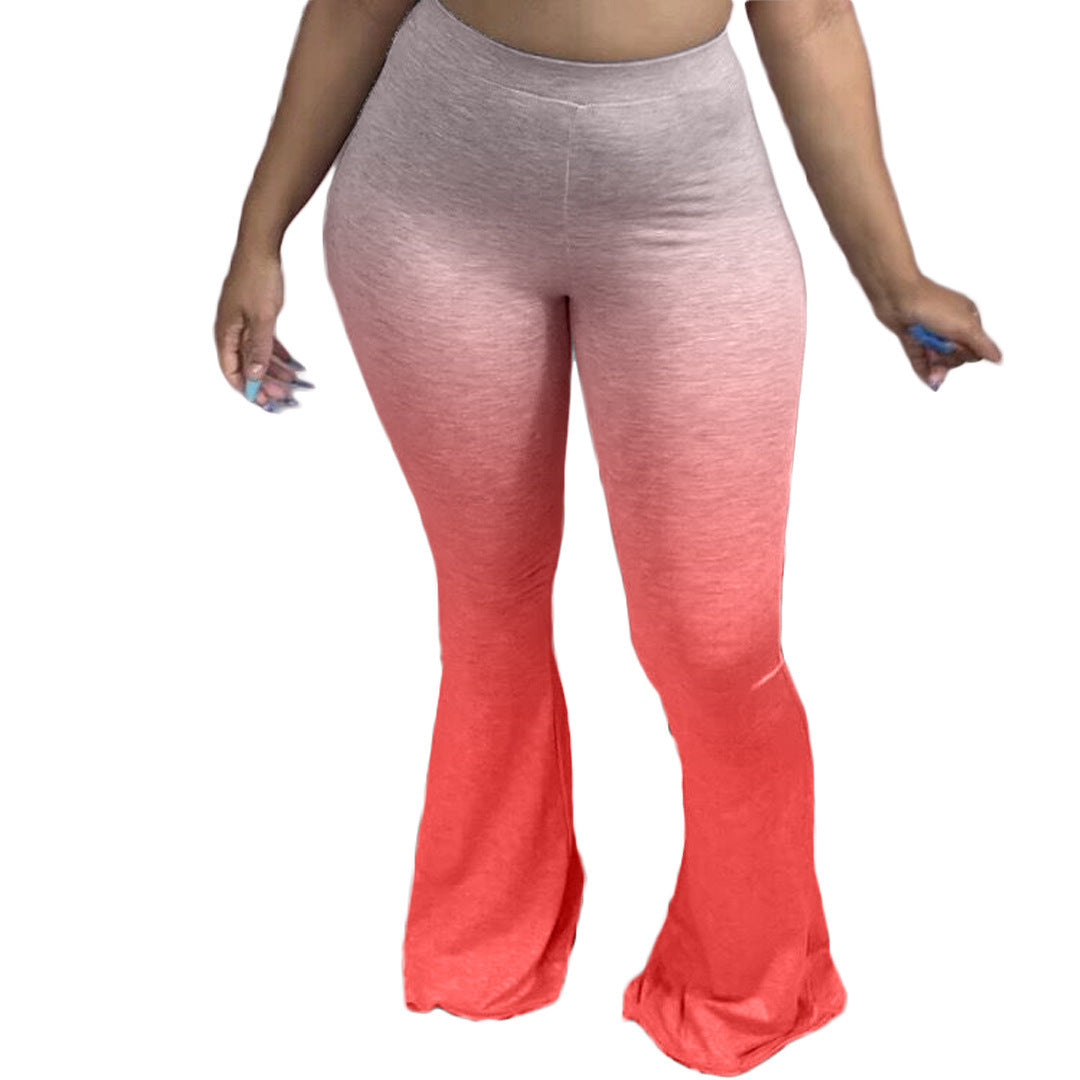 Dame Sporty Bootcut-Leggings med høj talje og elegant farveforløb Stilla