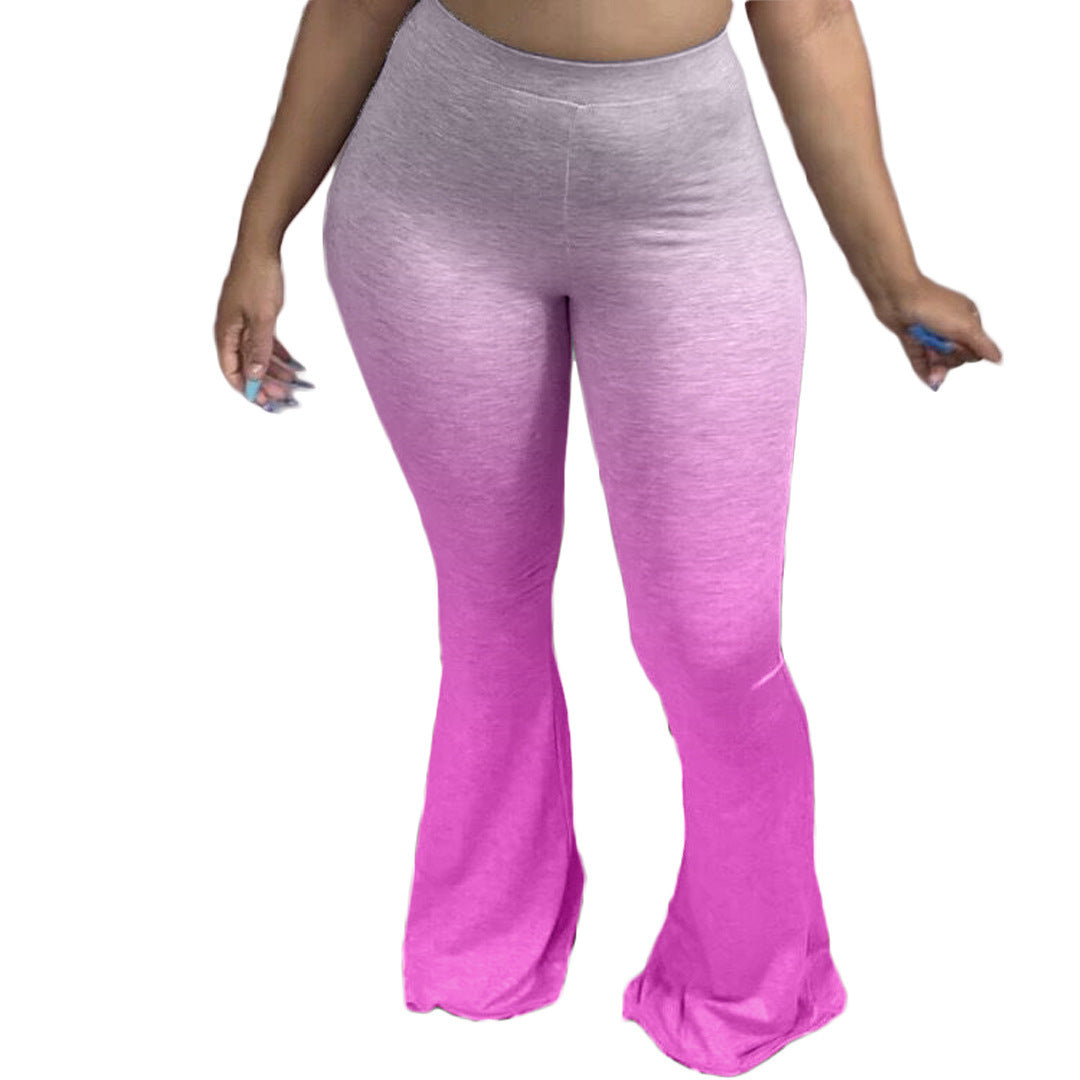 Dame Sporty Bootcut-Leggings med høj talje og elegant farveforløb Stilla