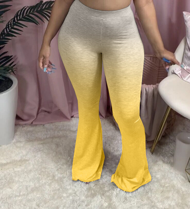 Dame Sporty Bootcut-Leggings med høj talje og elegant farveforløb Stilla