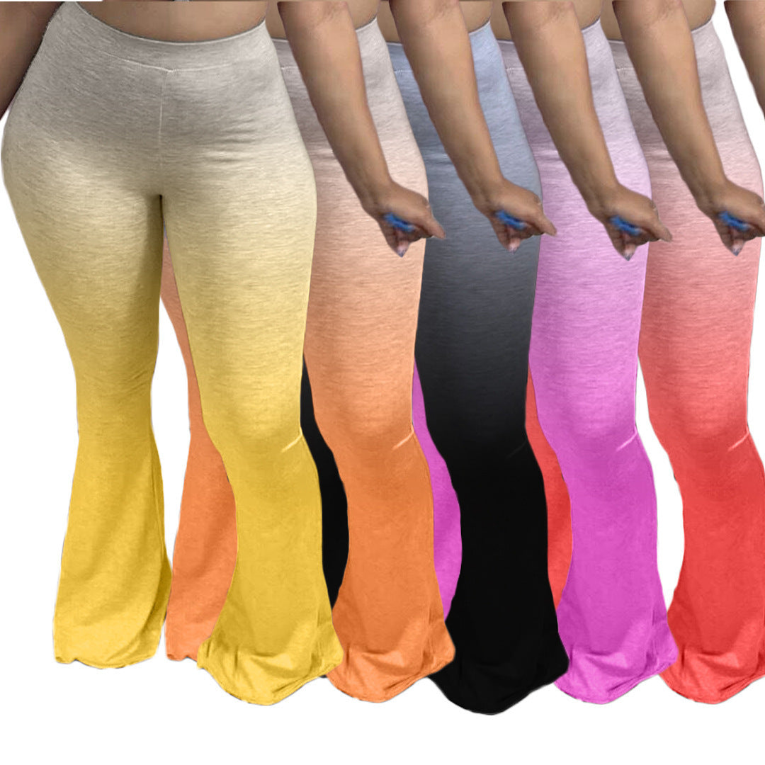 Dame Sporty Bootcut-Leggings med høj talje og elegant farveforløb Stilla