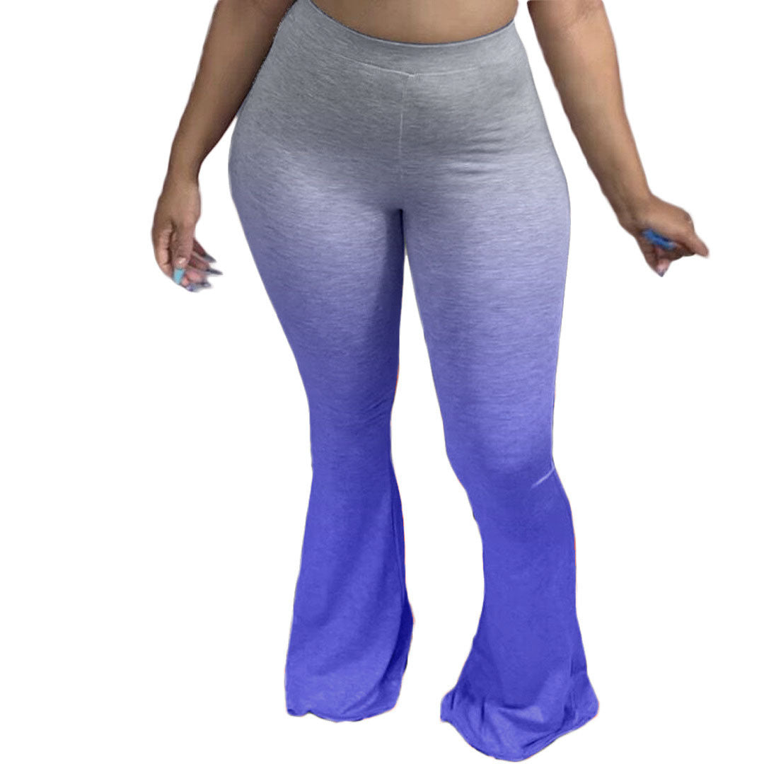 Dame Sporty Bootcut-Leggings med høj talje og elegant farveforløb Stilla