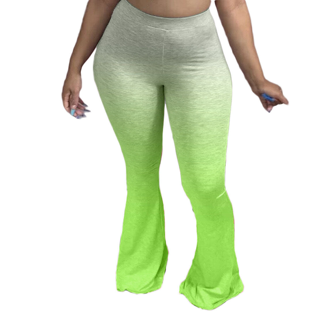 Dame Sporty Bootcut-Leggings med høj talje og elegant farveforløb Stilla