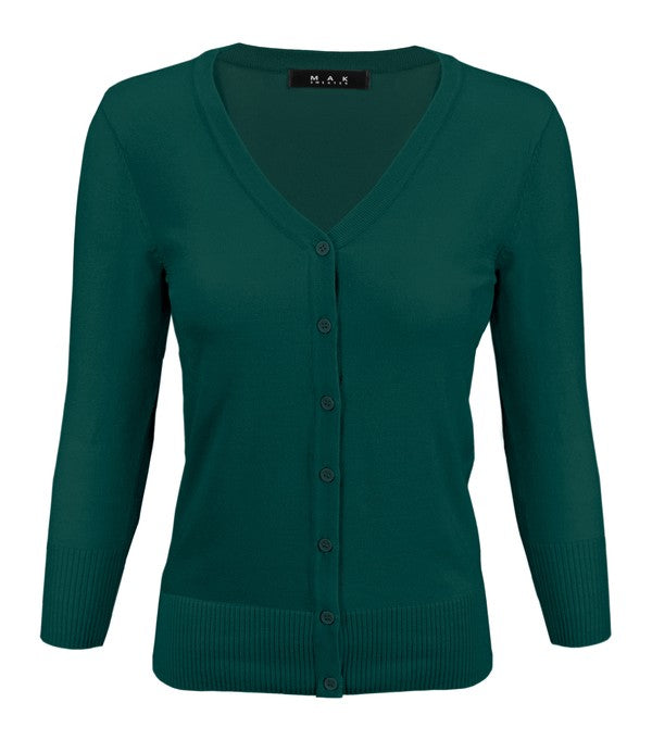 Stilla | Hals Knapnede Strik Cardigan Sweater