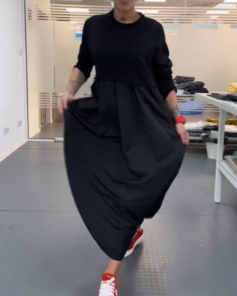 Stilla | Casual Poplin Kjole Med Brede Ærmer