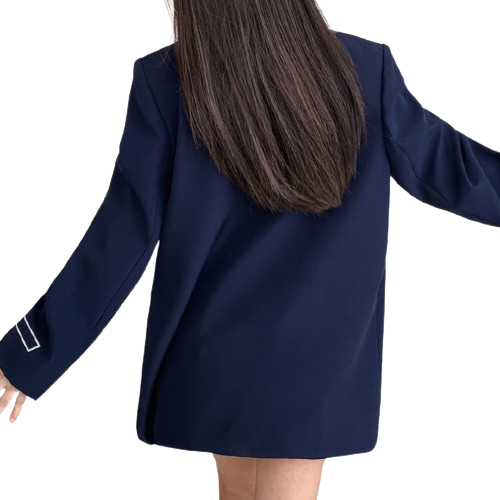 Stilla | Smokingkleid mit kontrastierendem Rever