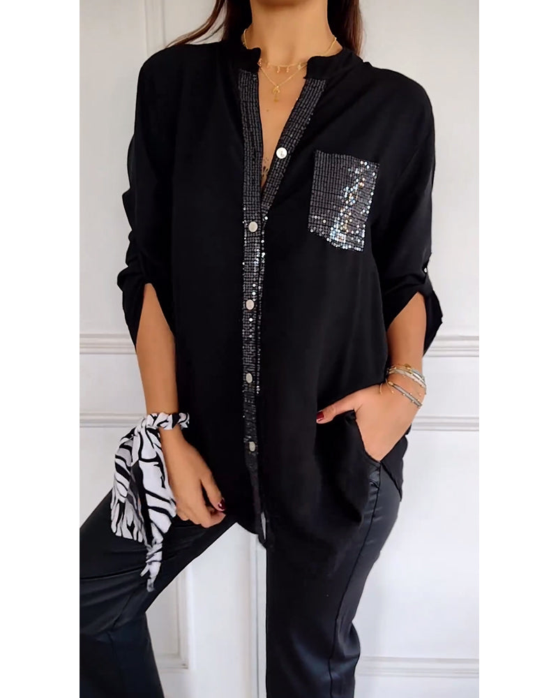 Stilla | Stilfuld Bluse med Glimmer Ikke specificeret Elegant & Strålende