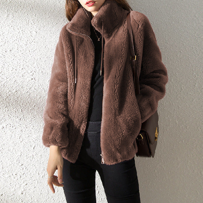 Stilla | Dobbelt Facet Fleece Høj Hals Cardigan