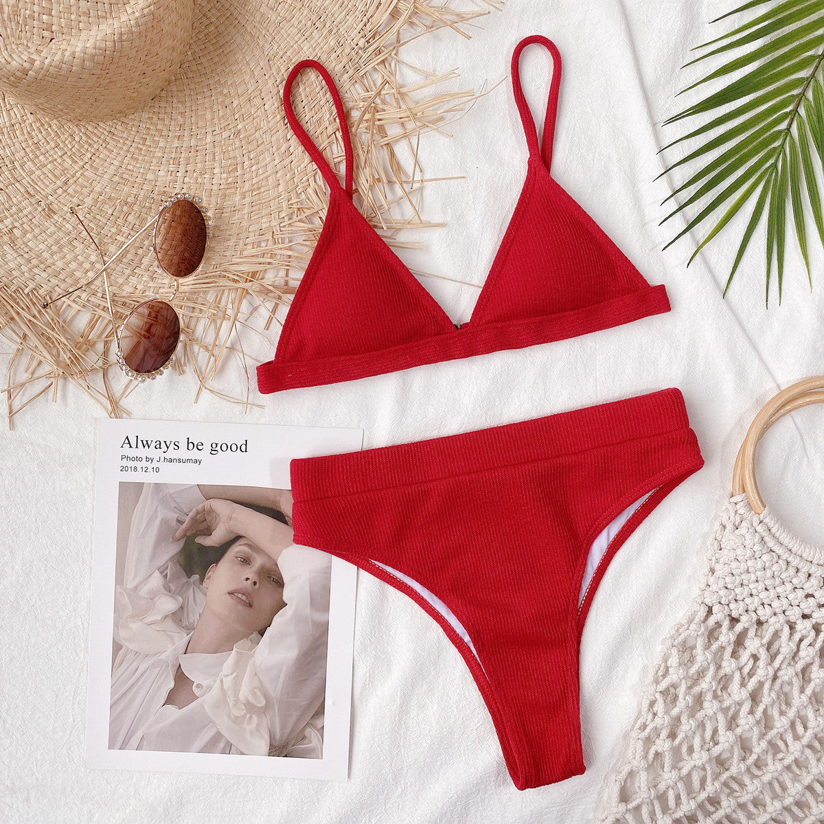 Stilla | Strop Ribbet Bikini Sæt
