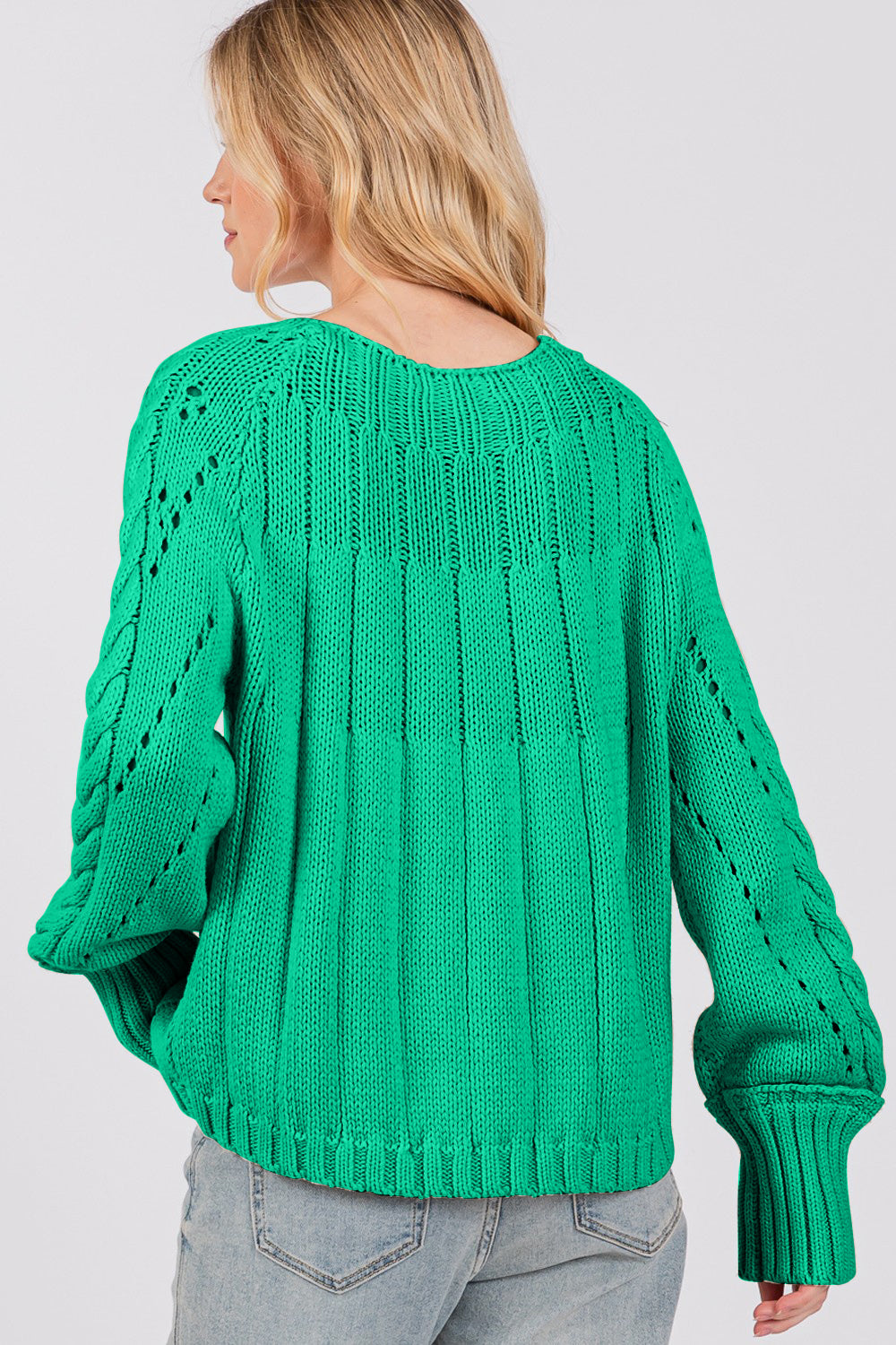 Stilla | Pullover med lange ærmer af tvistet strik